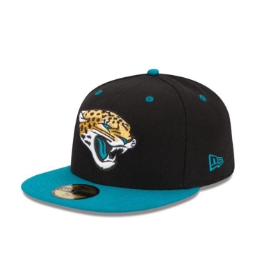 Black Jacksonville Jaguars Hat - New Era NFL 2Tone 59FIFTY Fitted Caps USA0831675